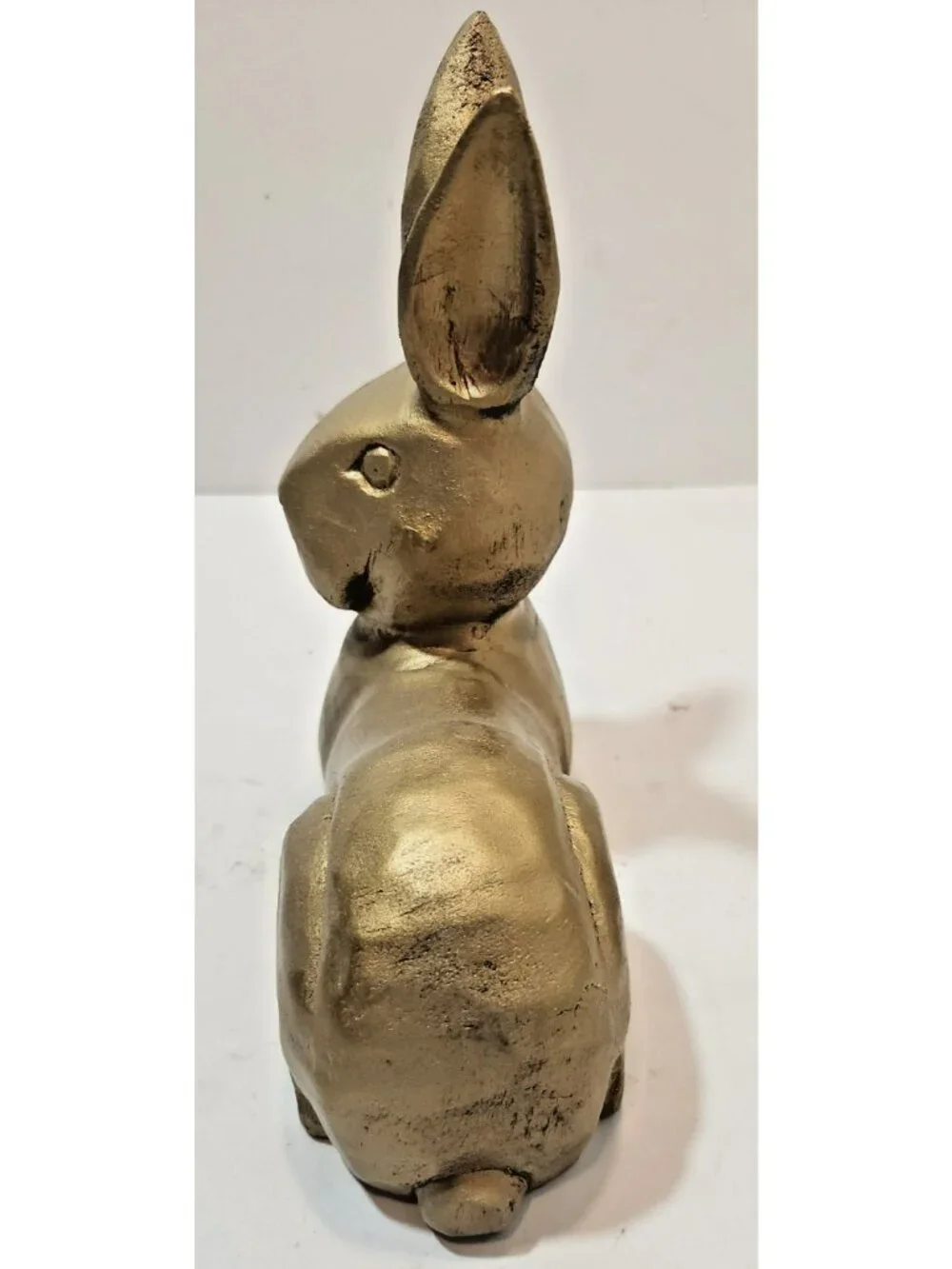 Gold Wooden Sitting Rabbit Bunny Figurine 8